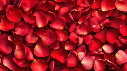 A beautiful background of vibrant and elegant red rose petals.