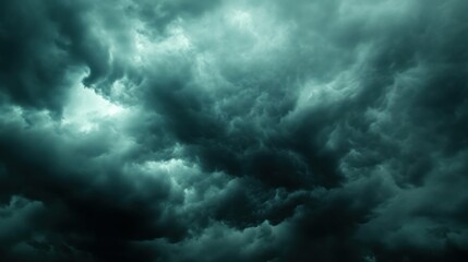 Dramatic and ominous storm clouds fill the sky, heavy with impending weather.