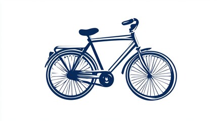 Simple Bicycle Illustration Classic Bike Design for Fitness Transportation and Leisure Activ