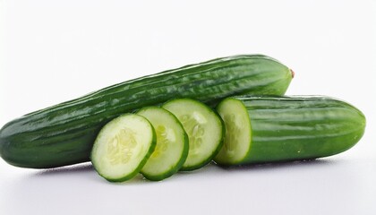 Cucumber portion on white