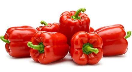 Red peppers on white background. Mexican food