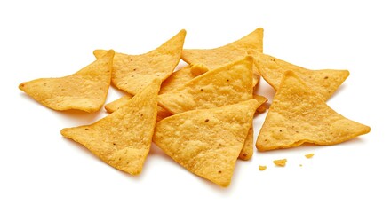 Fototapeta premium Tortilla chips on white background. Mexican food