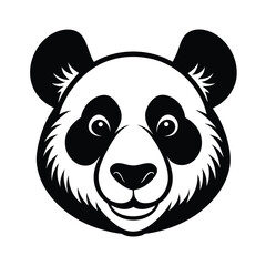 A cute cartoon panda bear character with a happy smile, a delightful vector illustration of this beloved animal