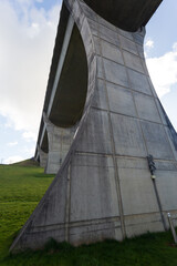 The Forth and Clyde Canal in Falkirk, Scotland on a sunny spring morning. 