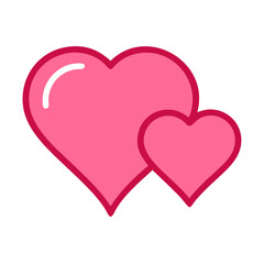 Vibrant Pink Heart Shape Symbolizing Love and Affection in a Playful Design