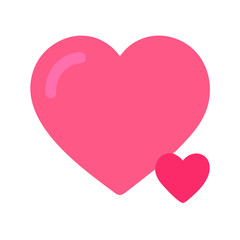 Vibrant Pink Heart Shape Symbolizing Love and Affection in a Playful Design