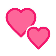Vibrant Pink Heart Shape Symbolizing Love and Affection in a Playful Design