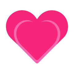 Vibrant Pink Heart Shape Symbolizing Love and Affection in a Playful Design