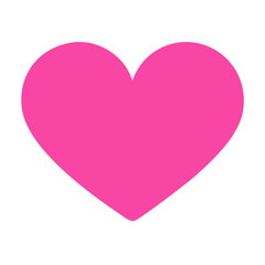 Vibrant Pink Heart Shape Symbolizing Love and Affection in a Playful Design