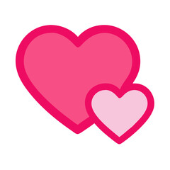 Vibrant Pink Heart Shape Symbolizing Love and Affection in a Playful Design