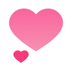 Vibrant Pink Heart Shape Symbolizing Love and Affection in a Playful Design