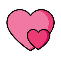 Vibrant Pink Heart Shape Symbolizing Love and Affection in a Playful Design