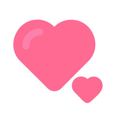 Vibrant Pink Heart Shape Symbolizing Love and Affection in a Playful Design