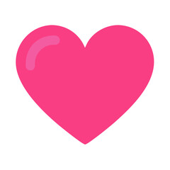 Vibrant Pink Heart Shape Symbolizing Love and Affection in a Playful Design