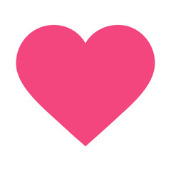 Vibrant Pink Heart Shape Symbolizing Love and Affection in a Playful Design