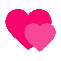 Vibrant Pink Heart Shape Symbolizing Love and Affection in a Playful Design