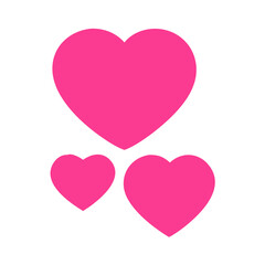 Vibrant Pink Heart Shape Symbolizing Love and Affection in a Playful Design