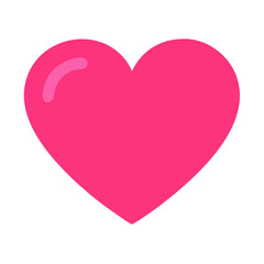 Vibrant Pink Heart Shape Symbolizing Love and Affection in a Playful Design