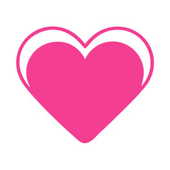 Vibrant Pink Heart Shape Symbolizing Love and Affection in a Playful Design