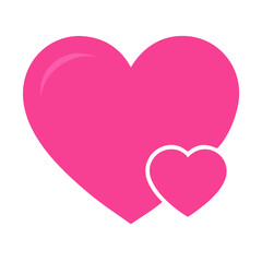 Vibrant Pink Heart Shape Symbolizing Love and Affection in a Playful Design