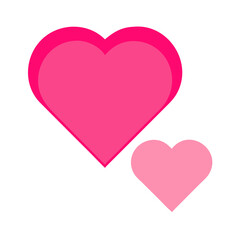 Vibrant Pink Heart Shape Symbolizing Love and Affection in a Playful Design