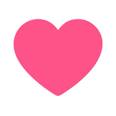 Vibrant Pink Heart Shape Symbolizing Love and Affection in a Playful Design