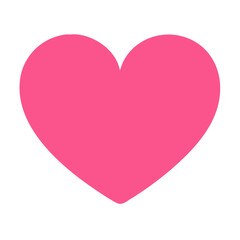 Vibrant Pink Heart Shape Symbolizing Love and Affection in a Playful Design
