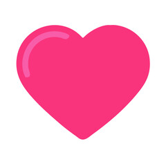 Vibrant Pink Heart Shape Symbolizing Love and Affection in a Playful Design