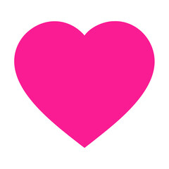 Vibrant Pink Heart Shape Symbolizing Love and Affection in a Playful Design