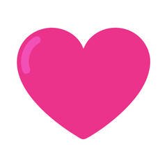 Vibrant Pink Heart Shape Symbolizing Love and Affection in a Playful Design