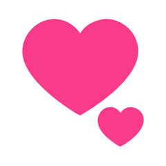 Vibrant Pink Heart Shape Symbolizing Love and Affection in a Playful Design