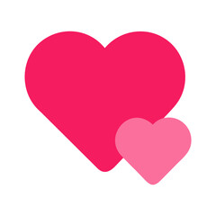 Vibrant Pink Heart Shape Symbolizing Love and Affection in a Playful Design