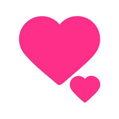 Vibrant Pink Heart Shape Symbolizing Love and Affection in a Playful Design