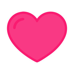 Vibrant Pink Heart Shape Symbolizing Love and Affection in a Playful Design