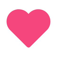 Vibrant Pink Heart Shape Symbolizing Love and Affection in a Playful Design