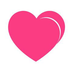 Vibrant Pink Heart Shape Symbolizing Love and Affection in a Playful Design