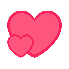 Vibrant Pink Heart Shape Symbolizing Love and Affection in a Playful Design