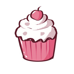 cupcake with cherry