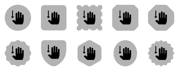 Editable four fingers swipe down vector icon. Part of a big icon set family. Perfect for web and app interfaces, presentations, infographics, etc
