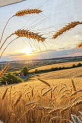Golden Wheat Field at Sunset