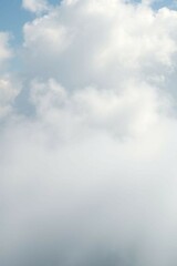 Blue Sky with Fluffy Clouds