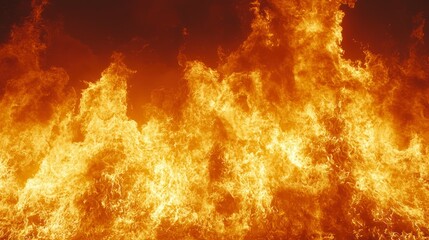 Fierce, blazing flames engulf everything around it
