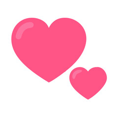 Vibrant Pink Heart Shape Symbolizing Love and Affection in a Playful Design