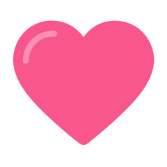 Vibrant Pink Heart Shape Symbolizing Love and Affection in a Playful Design