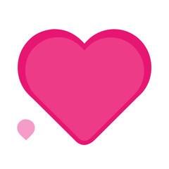 Vibrant Pink Heart Shape Symbolizing Love and Affection in a Playful Design