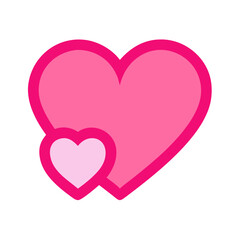 Vibrant Pink Heart Shape Symbolizing Love and Affection in a Playful Design