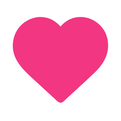 Vibrant Pink Heart Shape Symbolizing Love and Affection in a Playful Design
