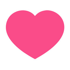 Vibrant Pink Heart Shape Symbolizing Love and Affection in a Playful Design