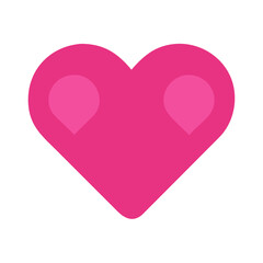 Vibrant Pink Heart Shape Symbolizing Love and Affection in a Playful Design