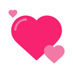 Vibrant Pink Heart Shape Symbolizing Love and Affection in a Playful Design
